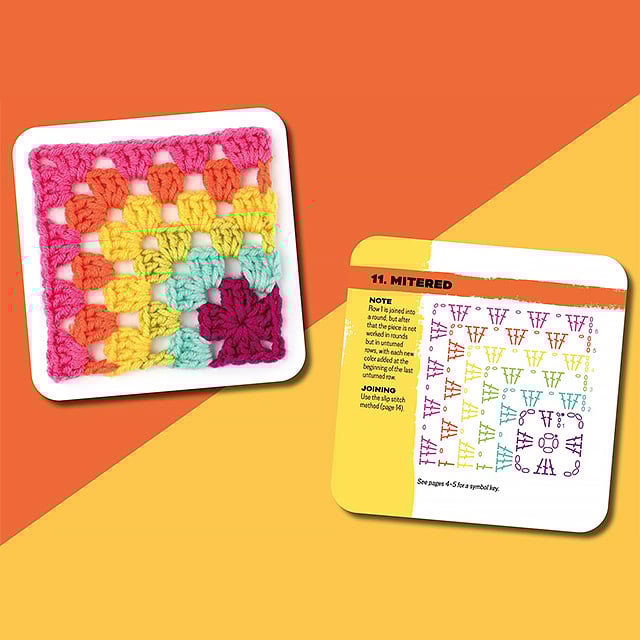 [50 miks og match design]The Granny Square Card Deck/The Granny Square Card Deck,Stickmönsteruppsättning