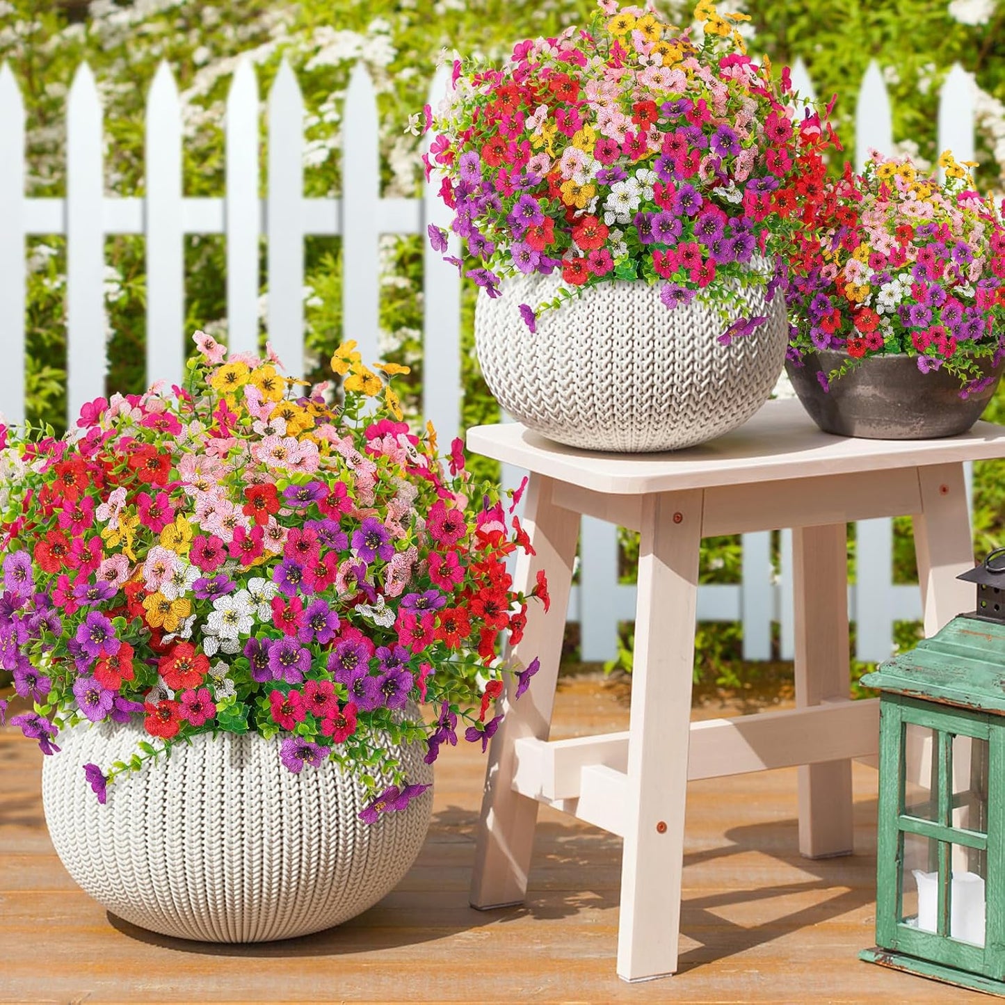 🌺UV-resistent färgglad konstgjord blomma💖