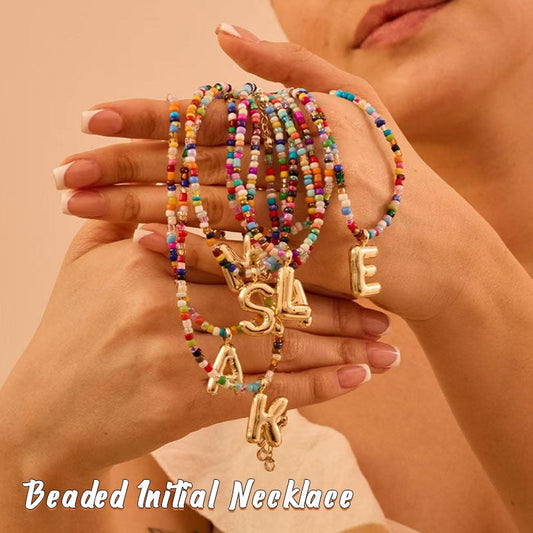 Beaded Initial Necklace