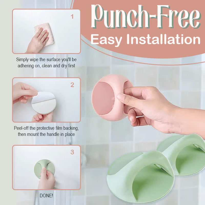 Lättgreppat, mångsidigt, borrfritt möbelhandtag