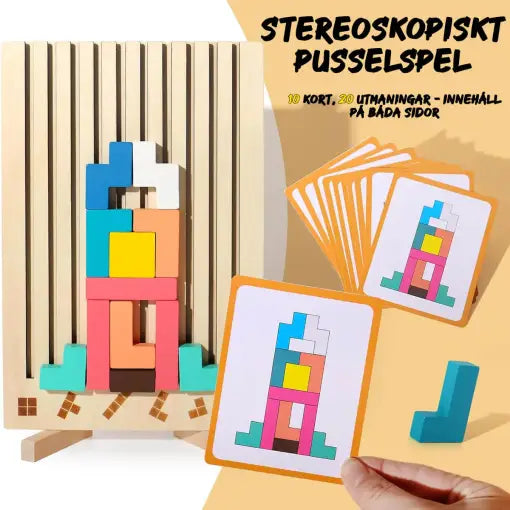 Patchwork Cube-spel i trä