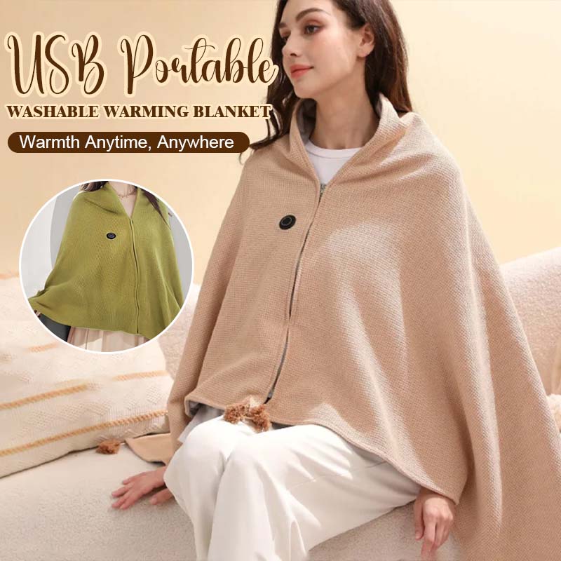 USB-bärbar tvättbar värmande filt