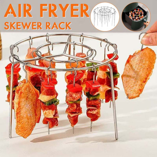 🔥 Grillspettställ för luftfryser | 360° jämn tillagning, krispigt och saftigt! 🍢