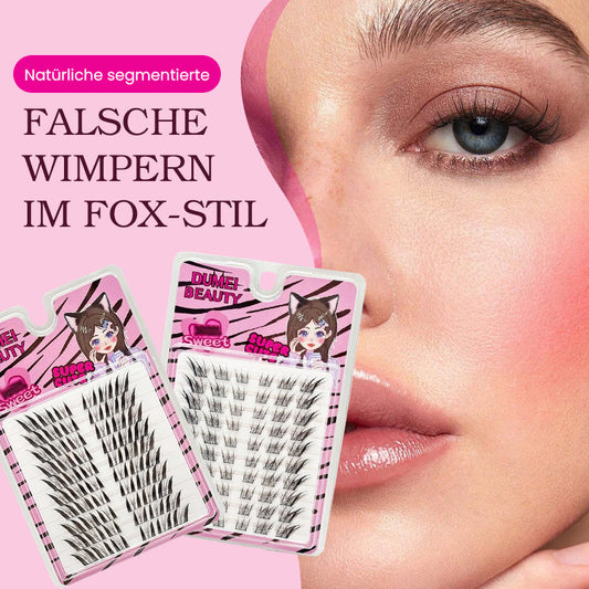 Naturliga segmenterade falska ögonfransar i Fox Style/Naturliga segmenterade falska ögonfransar i Fox Style