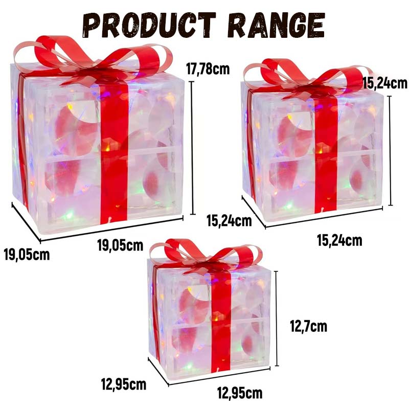 🔥Juldekoration Laserfällbar Lysande Presentask