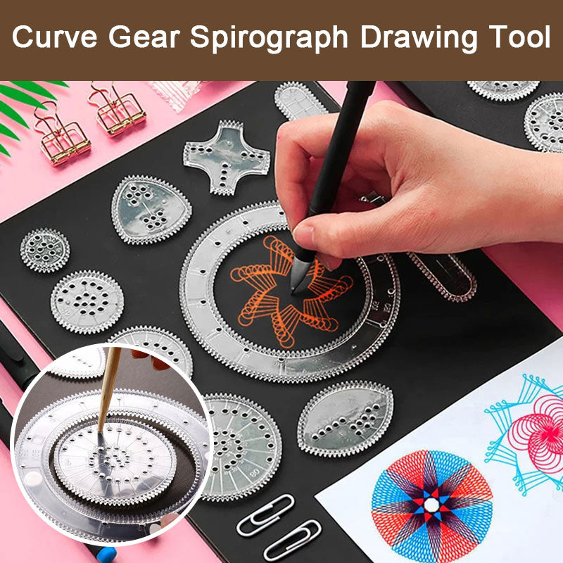 Kurvegir Spirograph ritverktyg