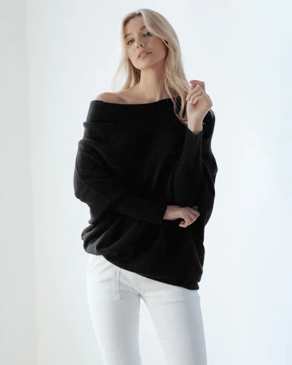 🌸Innovativa Asymmetriska Draperade Stickade Plagg