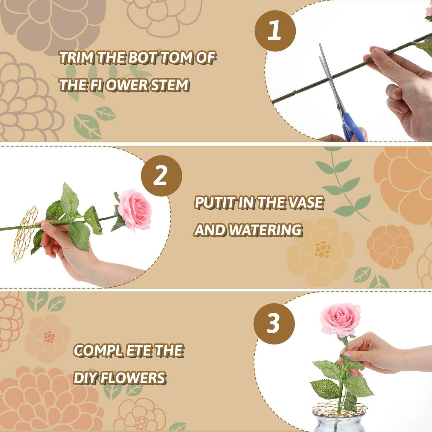 🌸Organizer i rostfritt stål med blommigt rutnät♻️