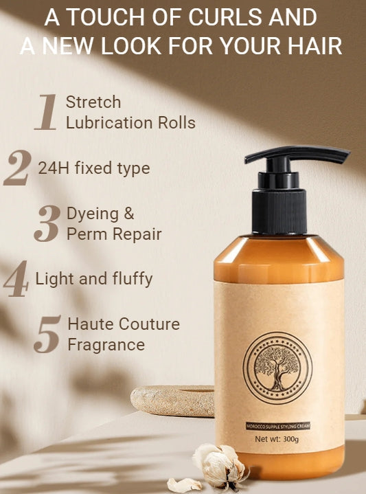 🔥Långvarig styling Marockansk volym Återfuktande Elasticitet