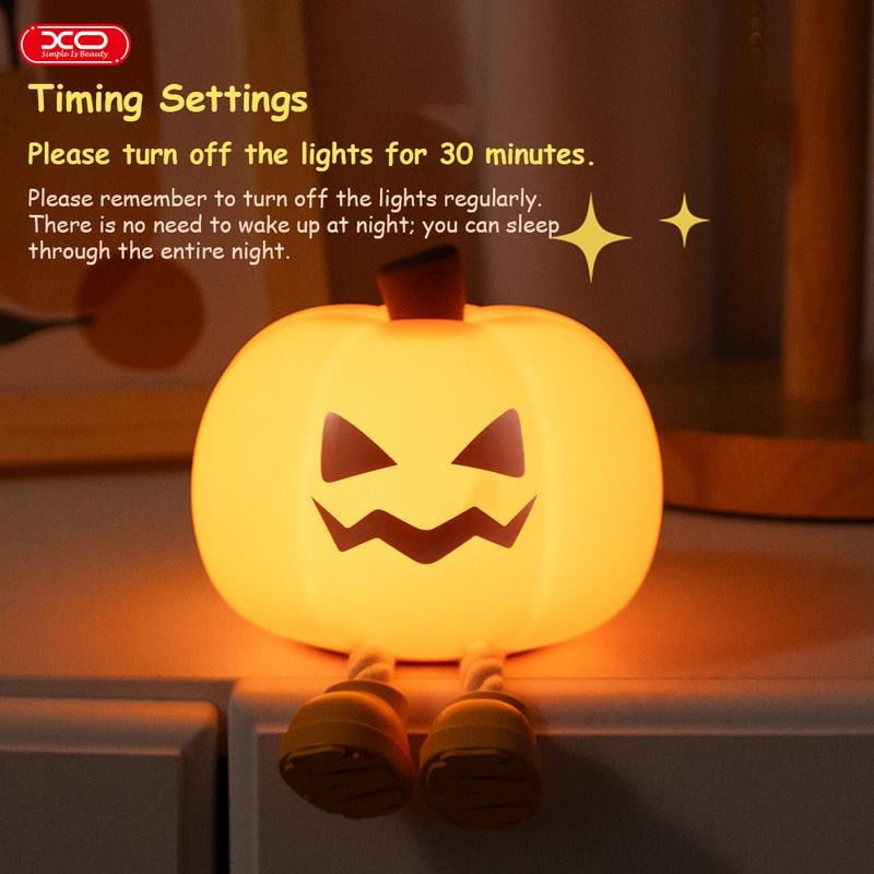🎃 Lys upp din Halloween✨ Ultimate Pumpkin Night Light - För mysig, festlig atmosfär hela natten lång!