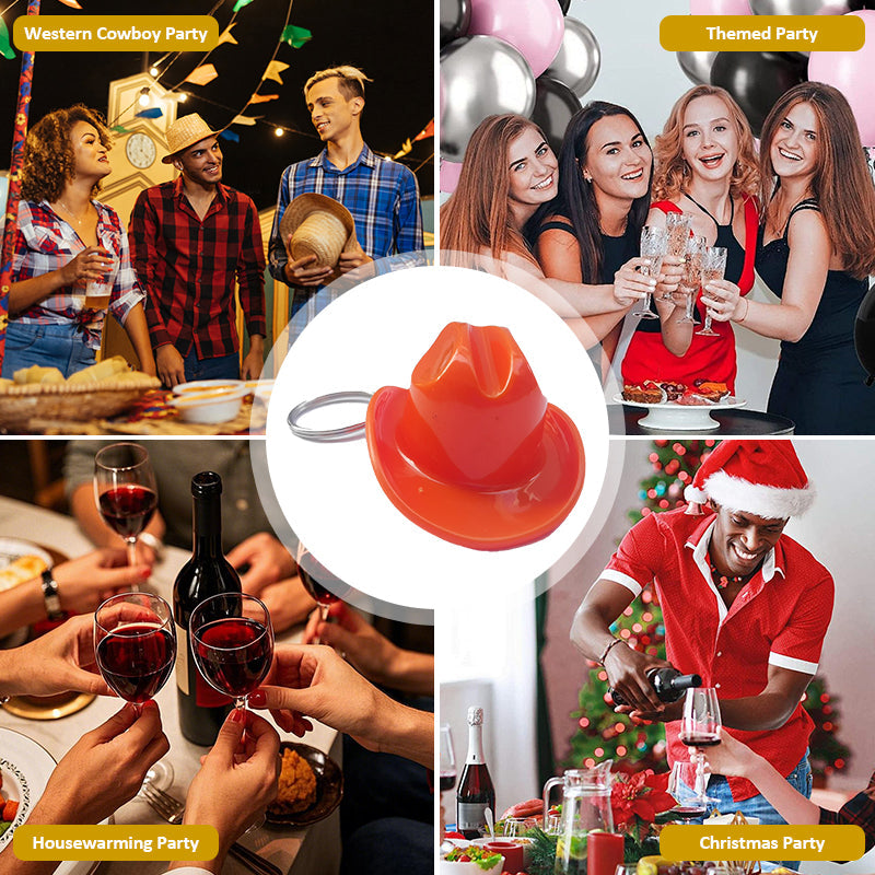 🤠 Nyckelring med flasköppnare i cowboyhatt - Vilda västern i fickan!