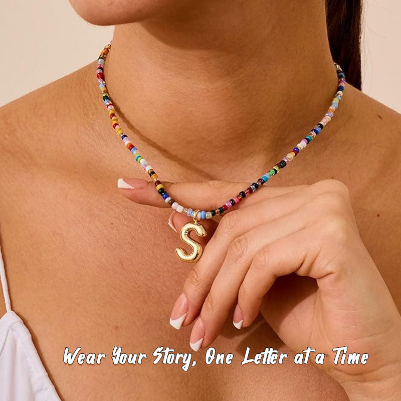 Beaded Initial Necklace