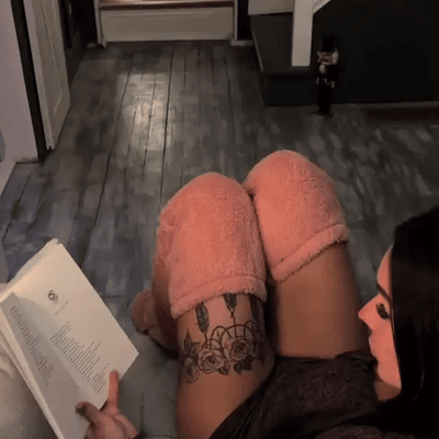 Knästrumpor med gåsdun till jul