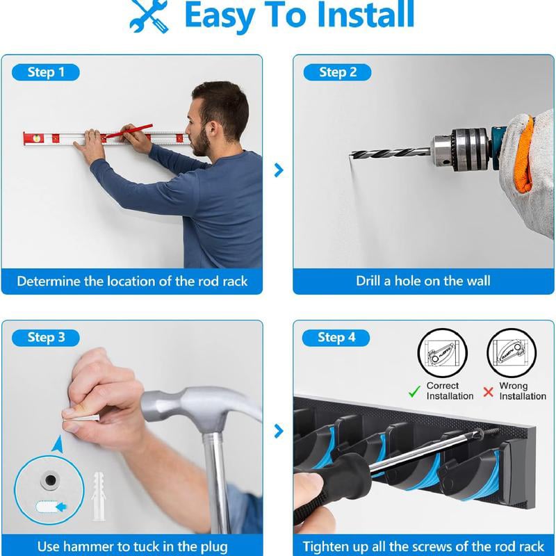 🔥Väggmonterat Fiskespöställ