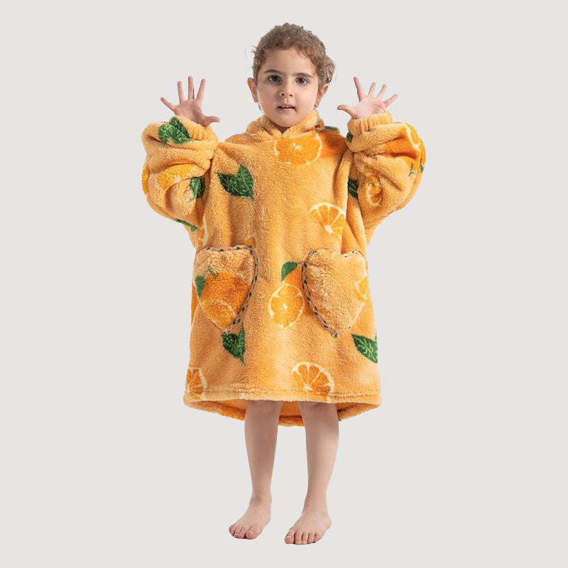 🧸 Förtjockad badrock med huva och filt