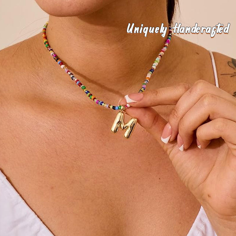 Beaded Initial Necklace