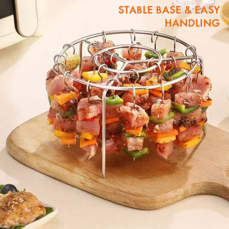 🔥 Grillspettställ för luftfryser | 360° jämn tillagning, krispigt och saftigt! 🍢