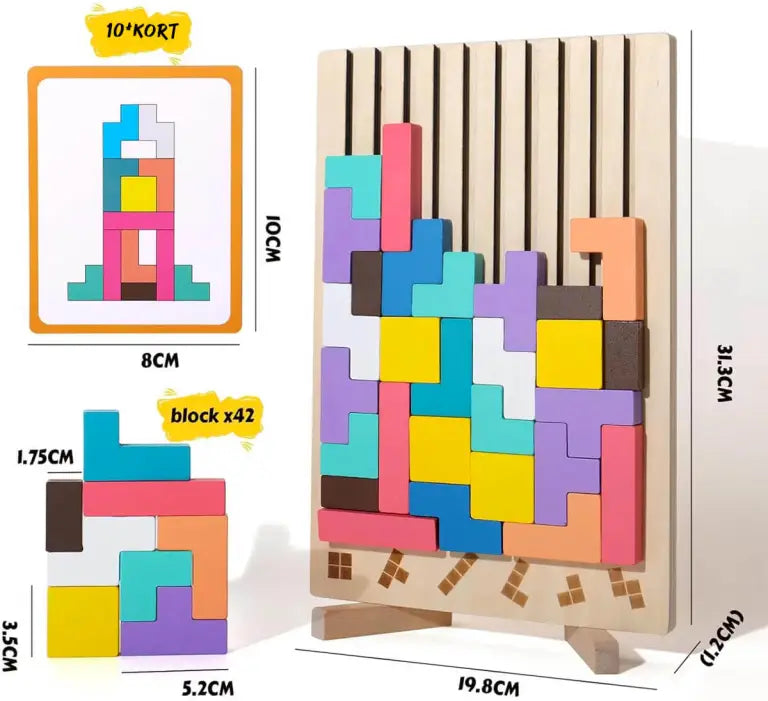 Patchwork Cube-spel i trä