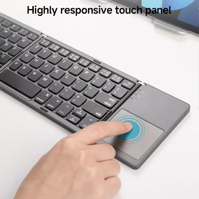 Bärbart vikbart Bluetooth-tangentbord 🚀 Lätt och smidigt med touchpad