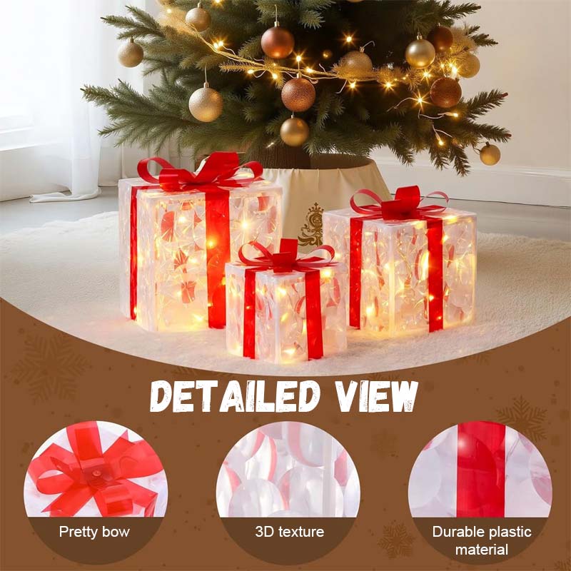 🔥Juldekoration Laserfällbar Lysande Presentask