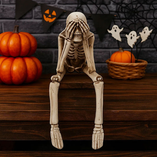 🎃 Skelettprydnad - Se ingen ondska, hör ingen ondska, tala ingen ondska