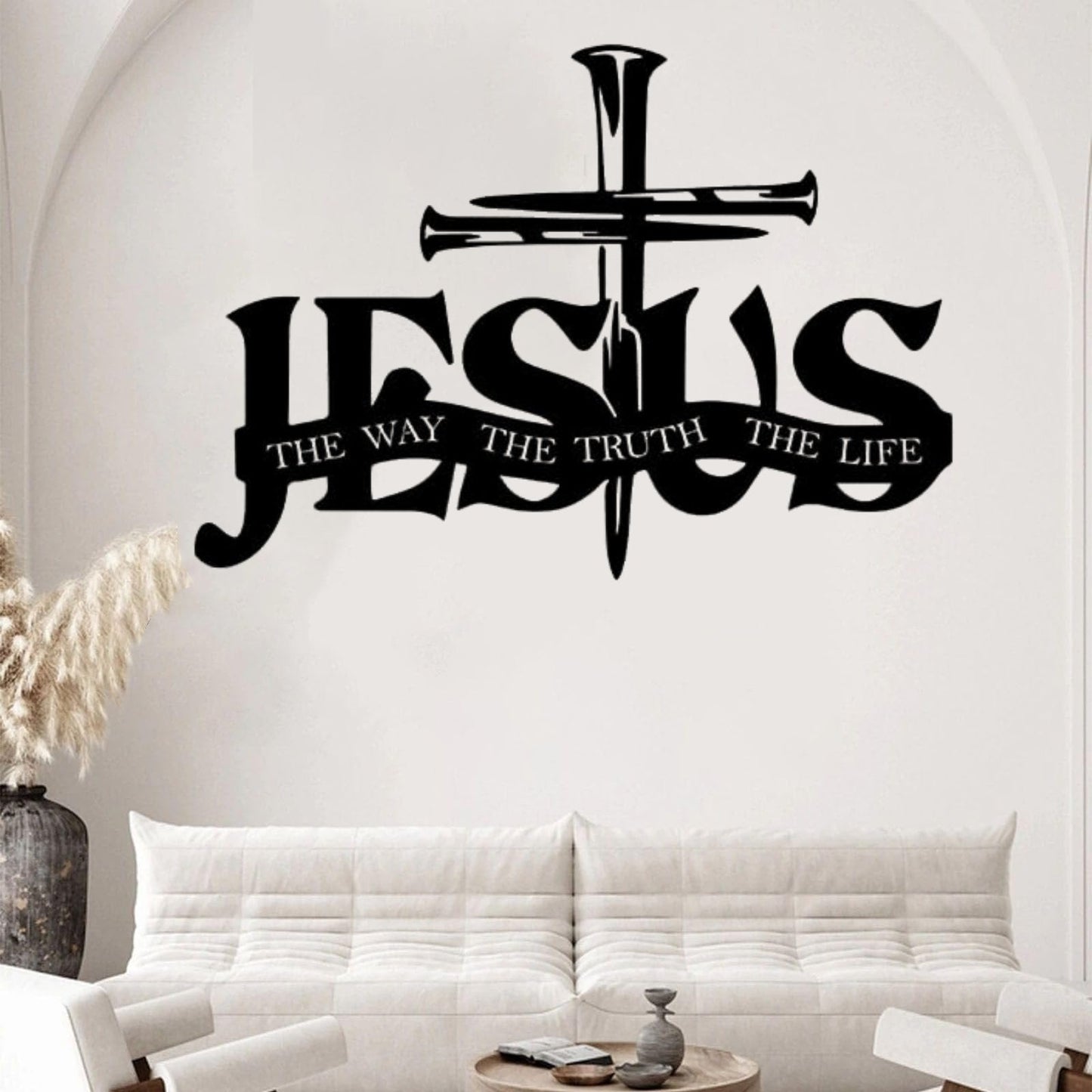 (🎁Sista dagen 49% rabatt)🔥Jesus och kors-designad väggkonst- ⌛Begränsad handgjord serie