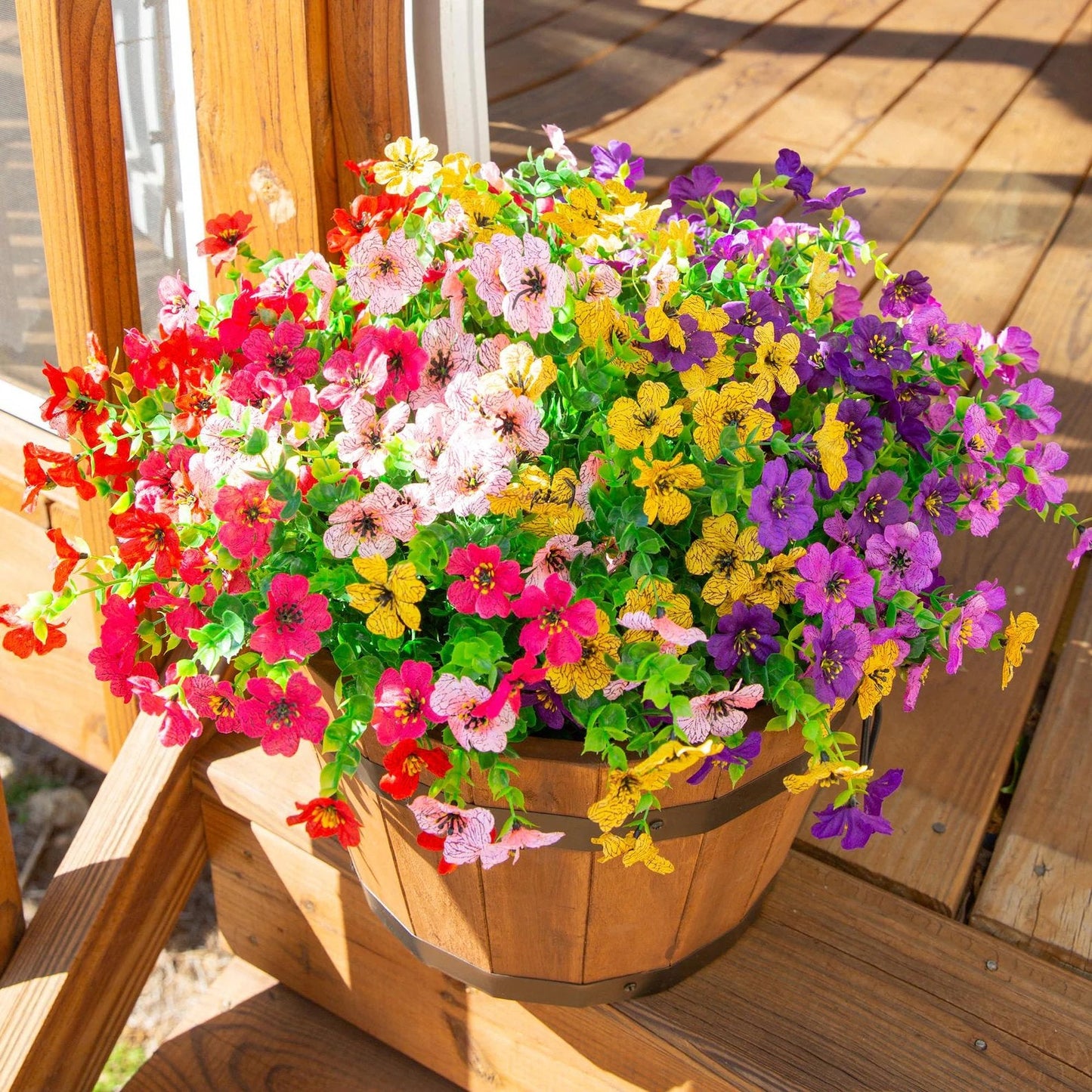 🌺UV-resistent färgglad konstgjord blomma💖