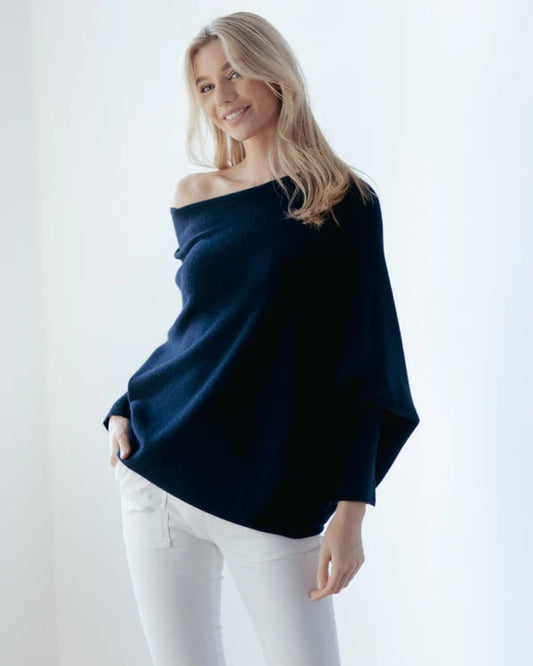 🌸Innovativa Asymmetriska Draperade Stickade Plagg