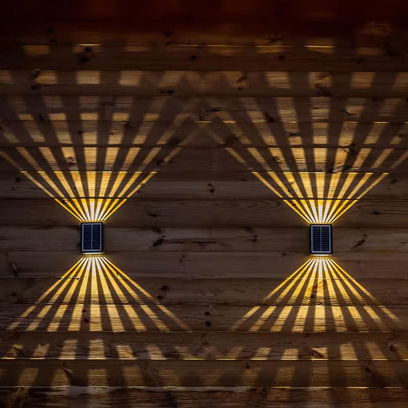 ☀️LED solcellsvägglampa utomhus vattentät