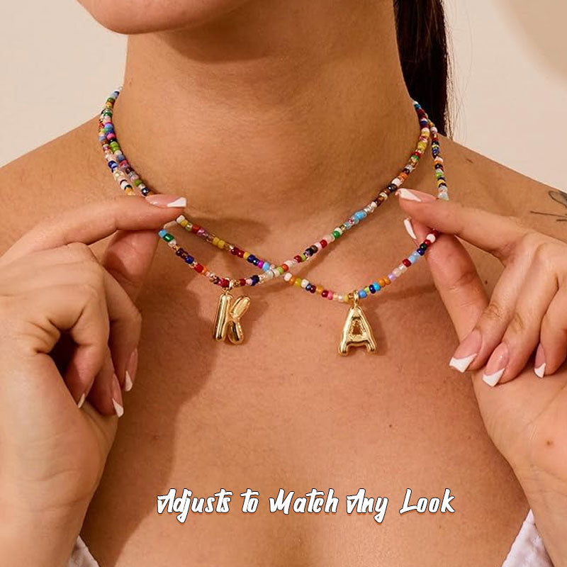 Beaded Initial Necklace