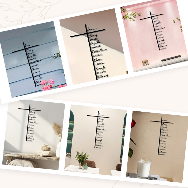 Metallkors väggkonst med Jesus krucifix