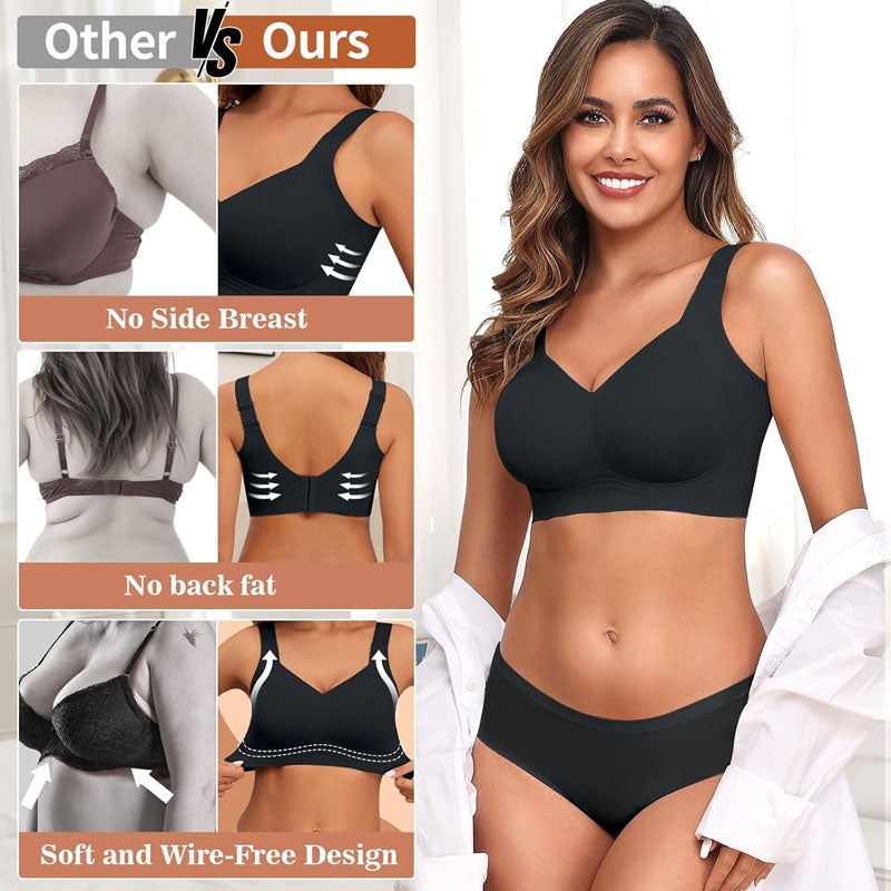 Sömlös och bygelfri sport-bh i stor storlek