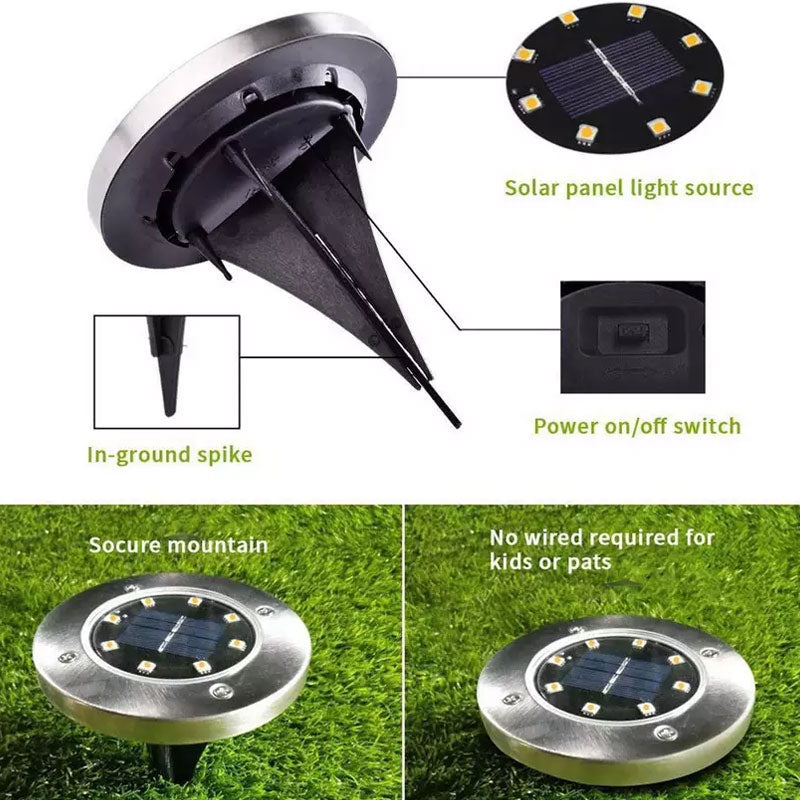LED-solcellelys på bakken