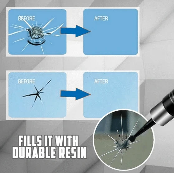 Nano reparationsvätska för bilglas
