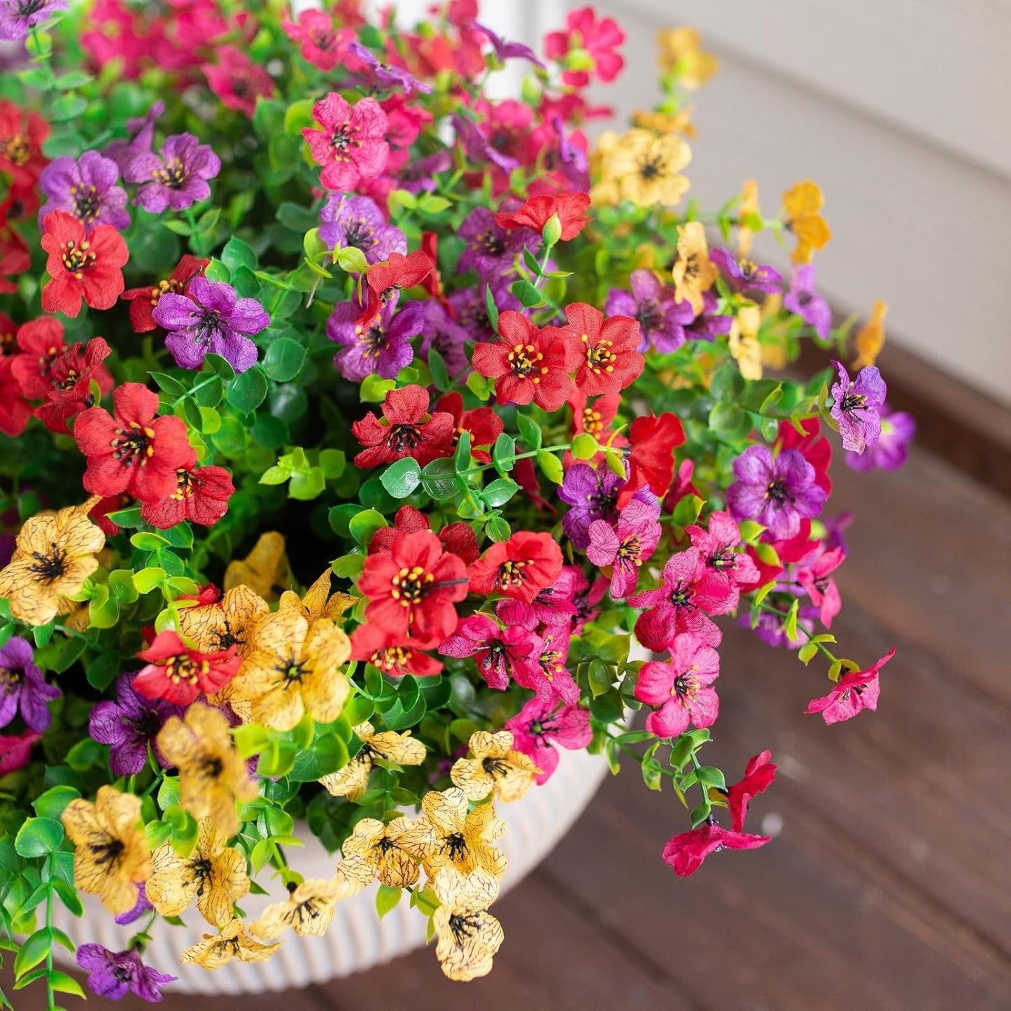 🌺UV-resistent färgglad konstgjord blomma💖