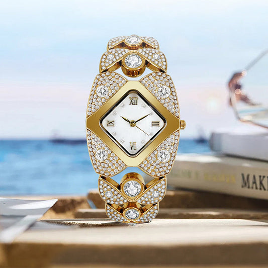 Damklocka I Retrostil Med Quartz-Motiv/Ladies' Retro-Style Quartz Watch