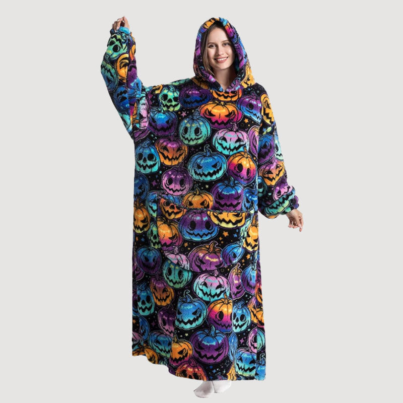 🧸 Förtjockad badrock med huva och filt