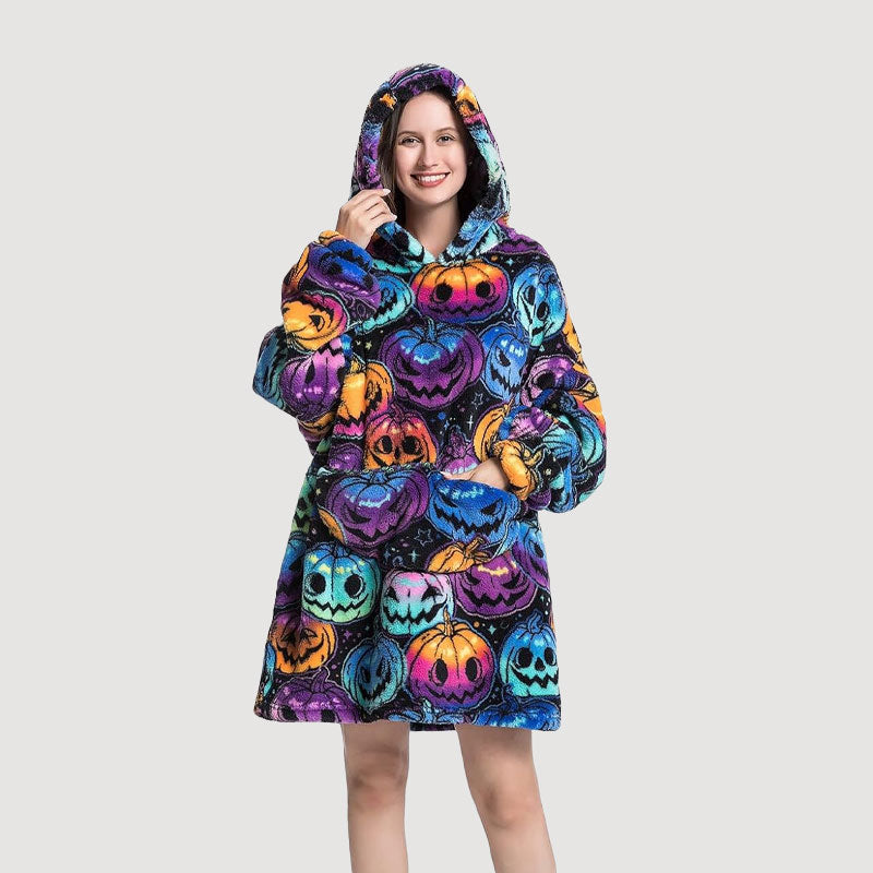 🧸 Förtjockad badrock med huva och filt