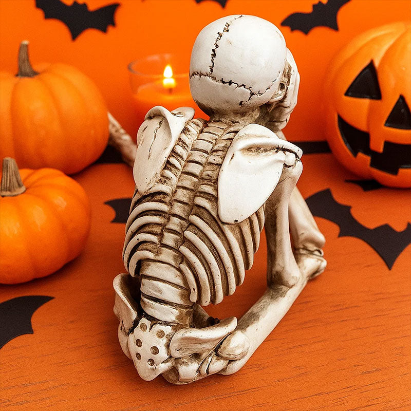 🎃 Skelettprydnad - Se ingen ondska, hör ingen ondska, tala ingen ondska