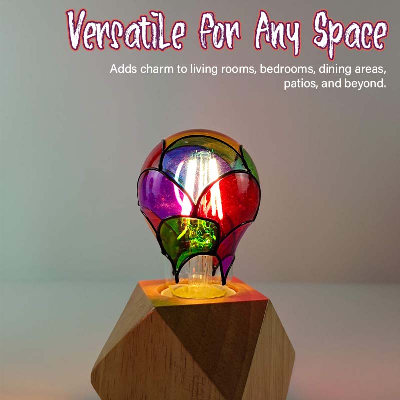 Handmålad DIY färgglad dekorativ glödlampa - festligt varmt LED-ljus💡🎨