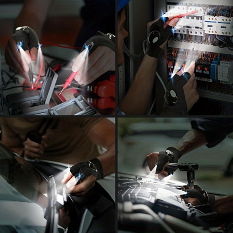 Handskar med LED-belysning