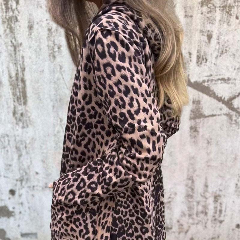 Leopardmönstrad Kofta Med Trenchcoat