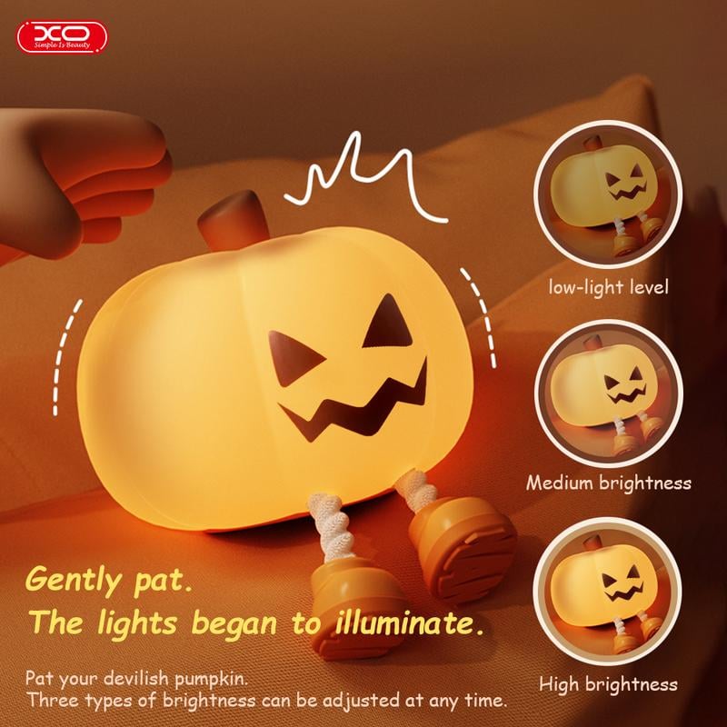 🎃 Lys upp din Halloween✨ Ultimate Pumpkin Night Light - För mysig, festlig atmosfär hela natten lång!