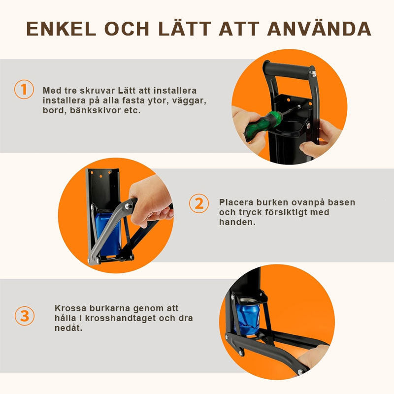 Handdragbar burkkrossare