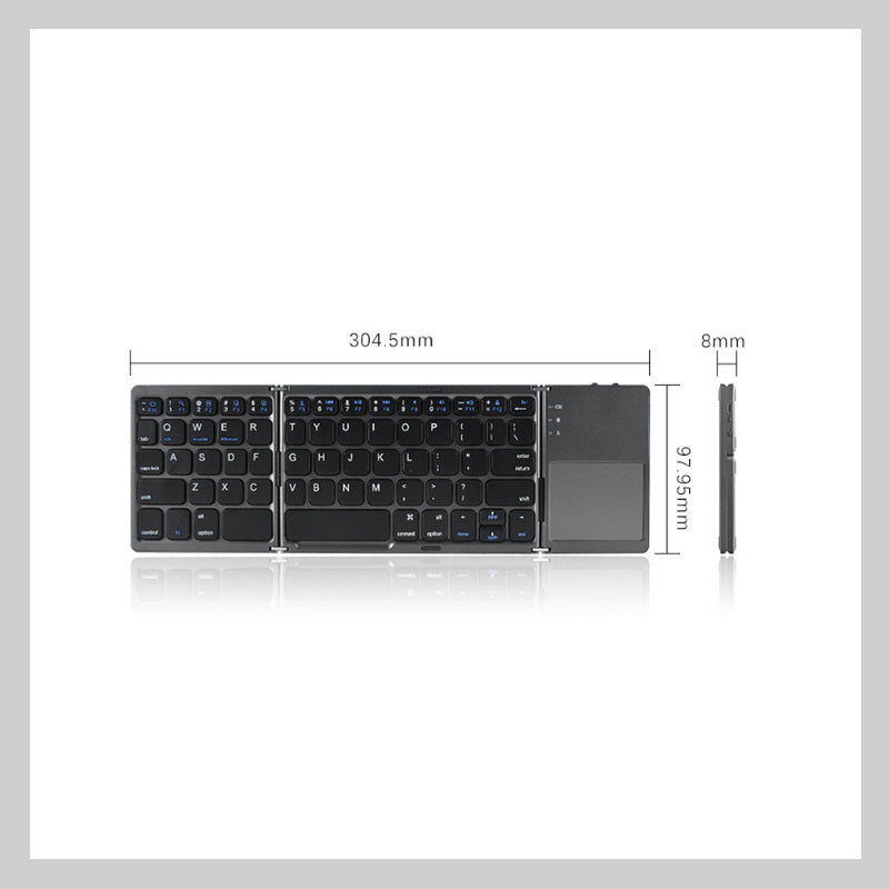 Bärbart vikbart Bluetooth-tangentbord 🚀 Lätt och smidigt med touchpad