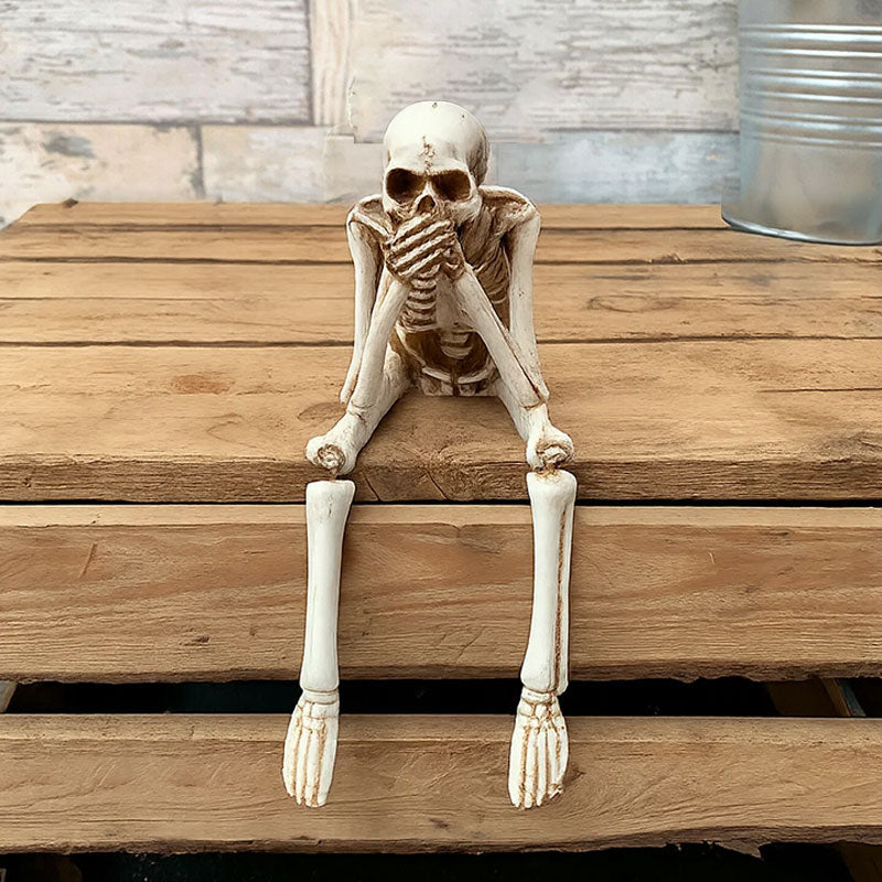 🎃 Skelettprydnad - Se ingen ondska, hör ingen ondska, tala ingen ondska