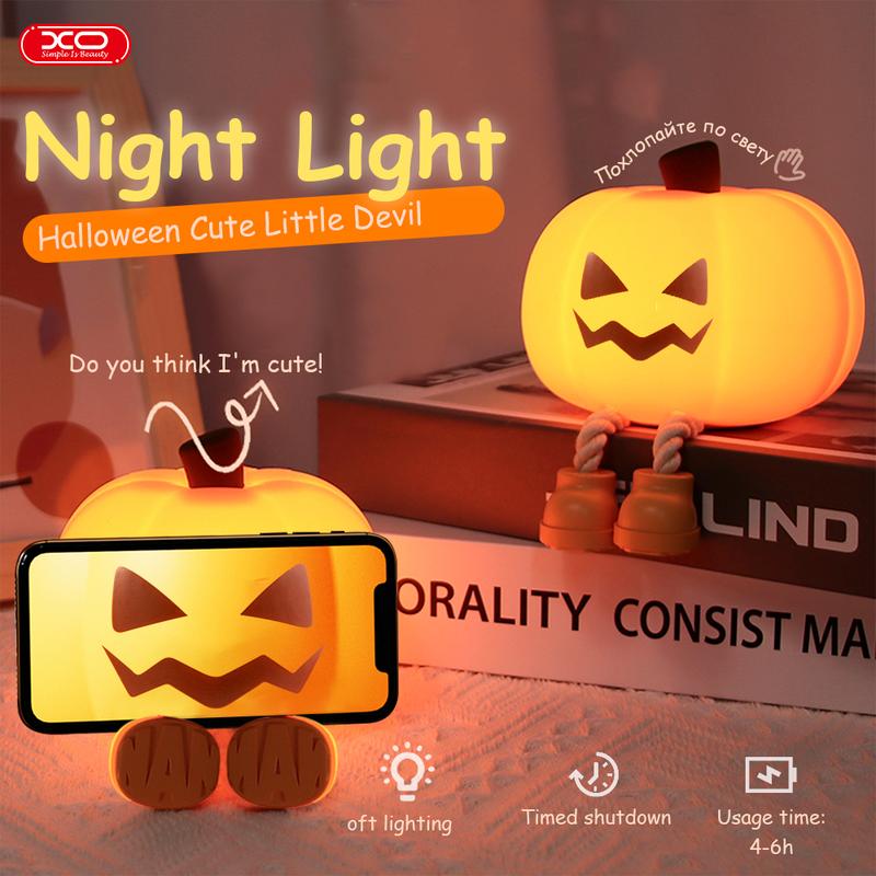 🎃 Lys upp din Halloween✨ Ultimate Pumpkin Night Light - För mysig, festlig atmosfär hela natten lång!