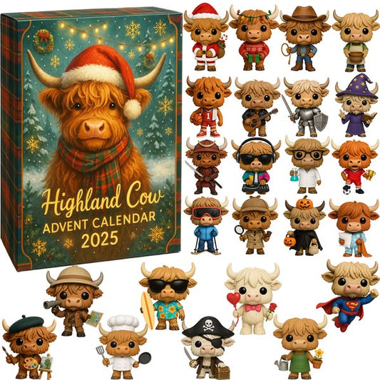 Highland Cow Adventskalender 2025 🐮🎄--24 dagar av överraskningar