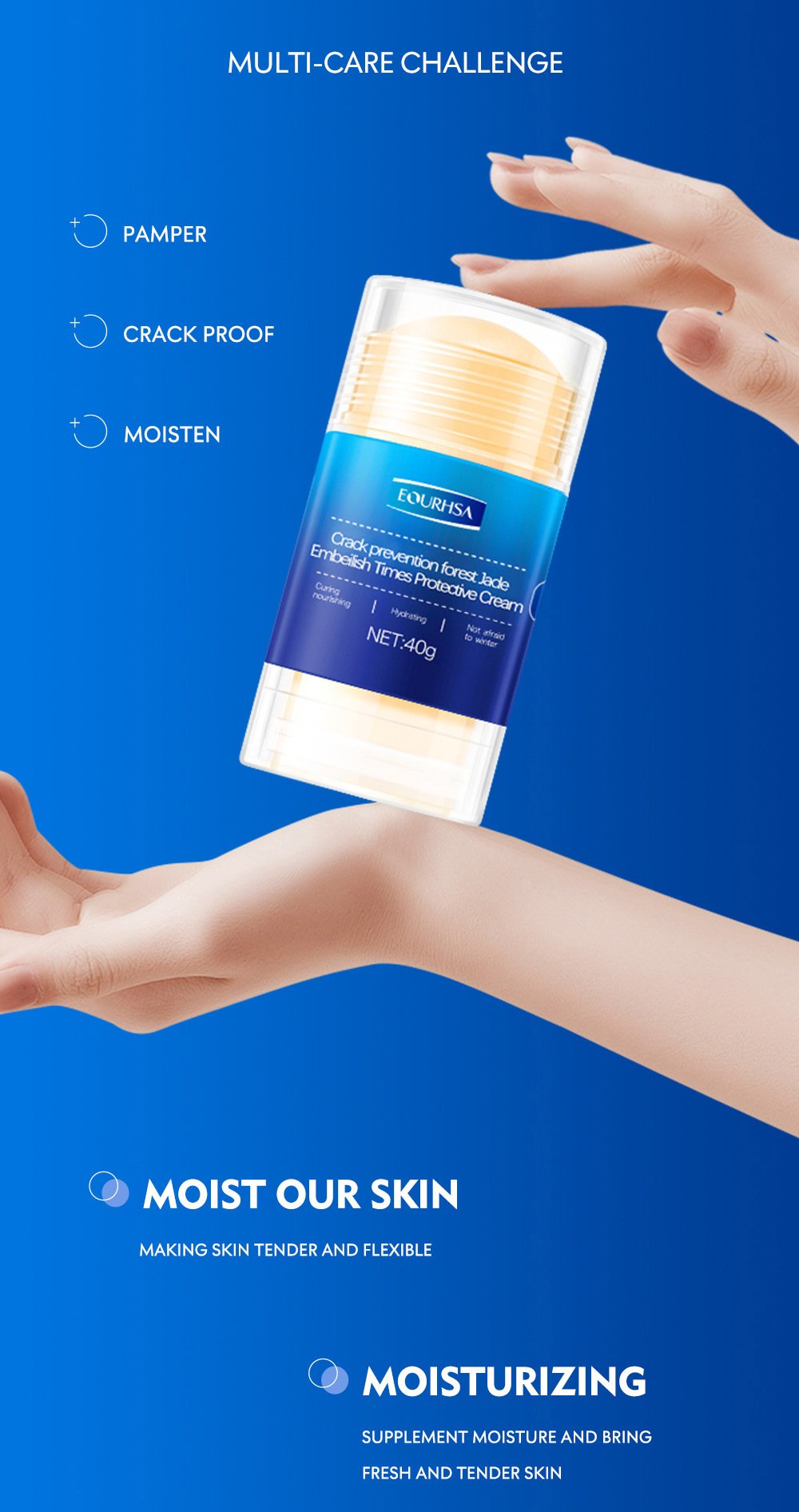 🔥 🔥 Fotvårdskräm,Anti Cracked Foot Cream,Återfuktande,Anti Crack,Mjukgörande och vårdande kräm för torra,spruckna fötter,Avlägsnar död hud och återfuktar torr hud