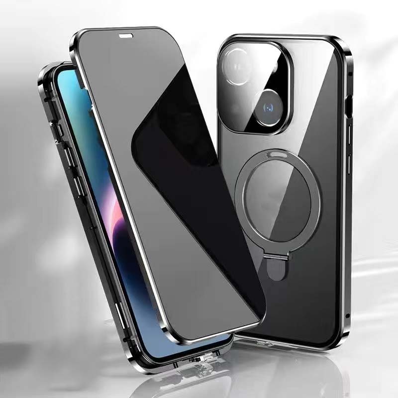 Magnetiskt fäste i metall för mobiltelefon (dubbelsidigt heltäckande)